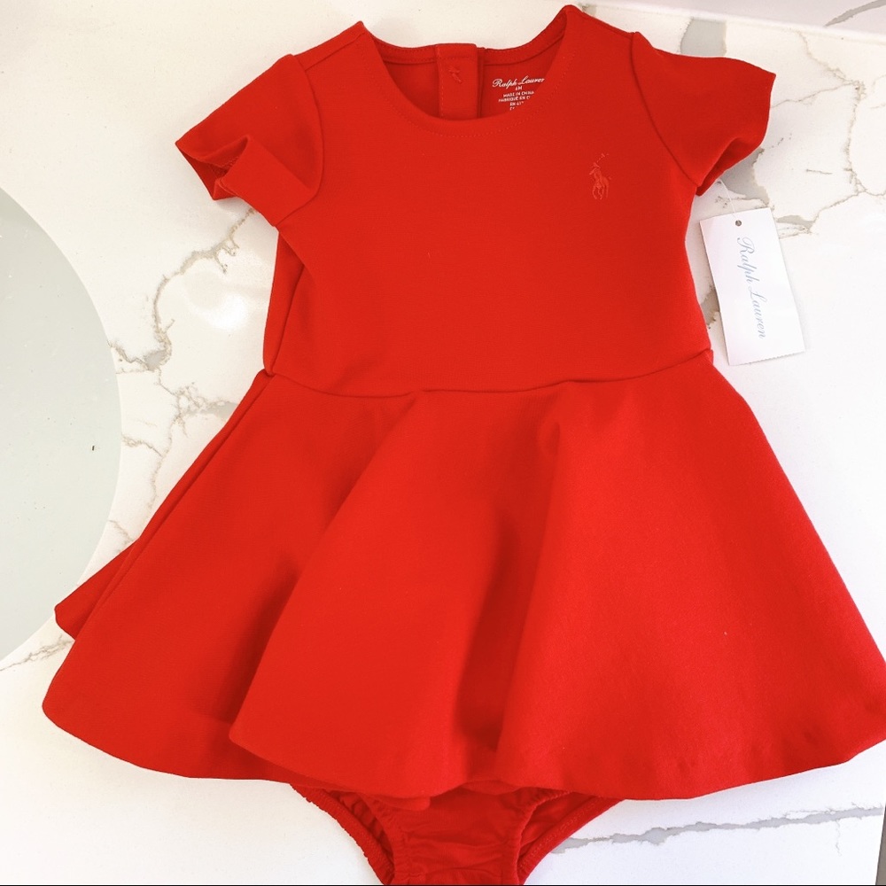 Ralph Lauren 6M red dress with bottoms